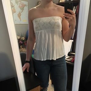white open back tube top tank top